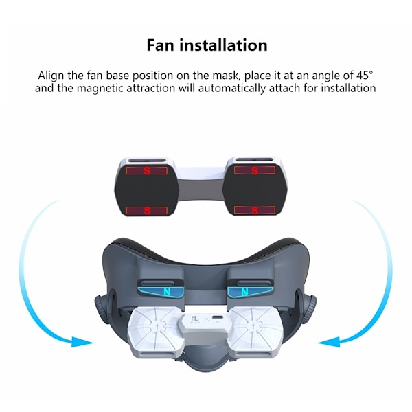 Meta Quest 3 FIIT VR X3 Air Circulation Fan Face Pehmuste Black