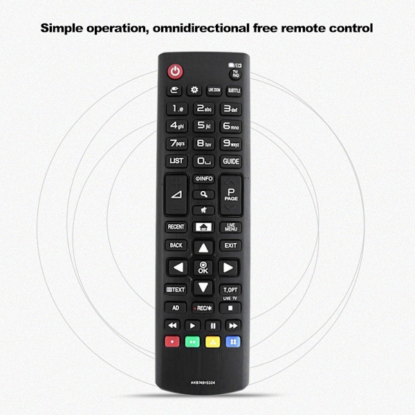 TV-fjernkontroll erstatning for LG TV AKB74915324 Black