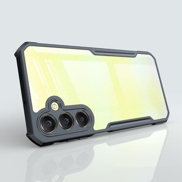 XUNDD Bakdeksel for Samsung Galaxy A25 Akryl+TPU Telefonveske Black