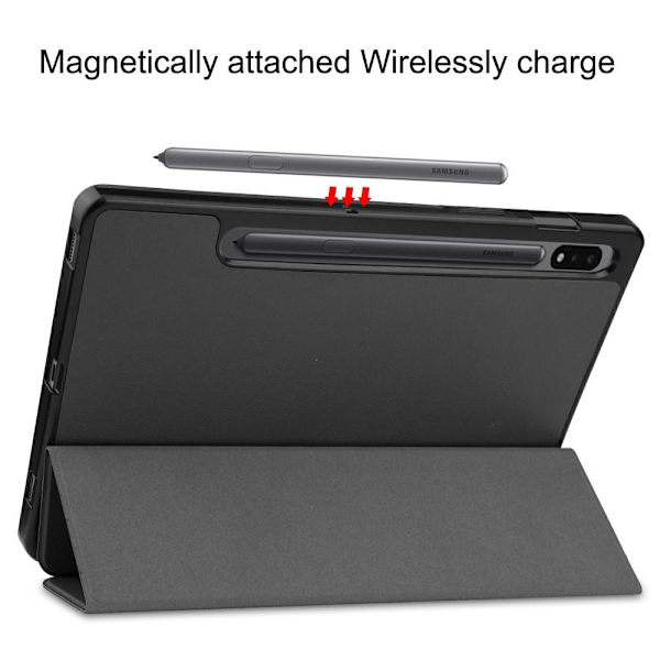 Slim Fit Dekseldeksel til Samsung Galaxy Tab S7/S8 - Svart Black