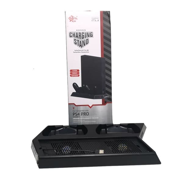 KJH PS4 Pro Opladningsstandkøler 4 i 1 Black