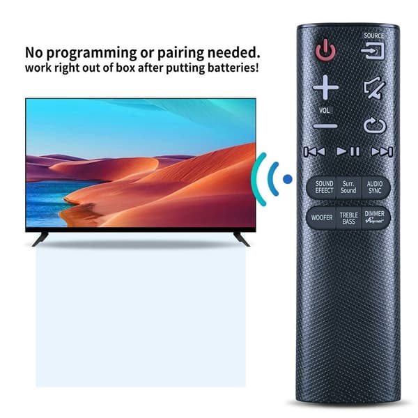Fjärrkontroll Ersättning för AH59-02632A För Samsung Soundbar Svart