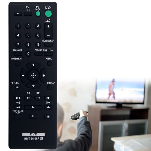 Fjärrkontroll Ersättning för RMT-D198P För Sony DVD Svart