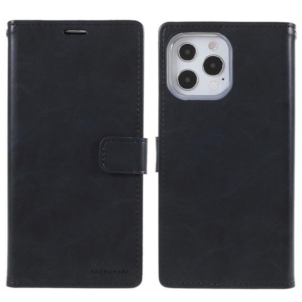 MERCURY GOOSPERY Blue Moon Wallet Case iPhone 13 Pro Sort Black