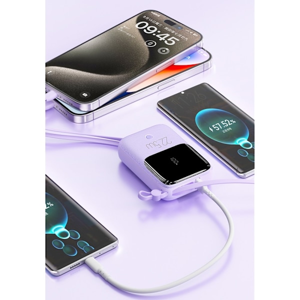 10000mAh Snabb Bärbar Powerbank Super Fast Charging USB-C 22,5W Blå