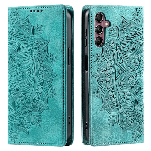 Til Samsung Galaxy S25 tegnebogscover Cover Shell Mandala Blomstermønster Green
