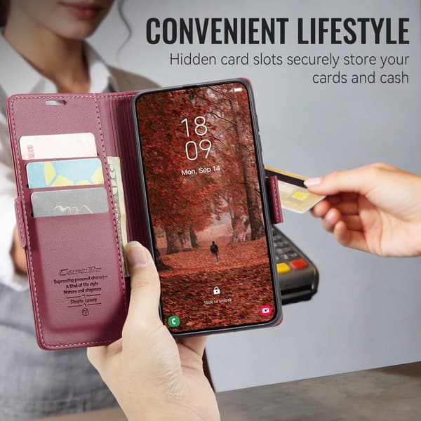 CASEME Xiaomi 17T Lompakkokotelo Red