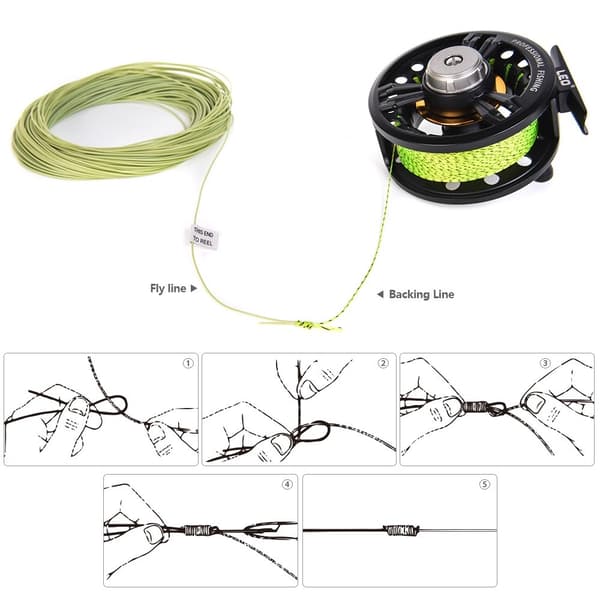 LEO 30m / 100ft Vektfrem Flyfiskesnøre Nylonkjerne Fly Line - WF-4F Green