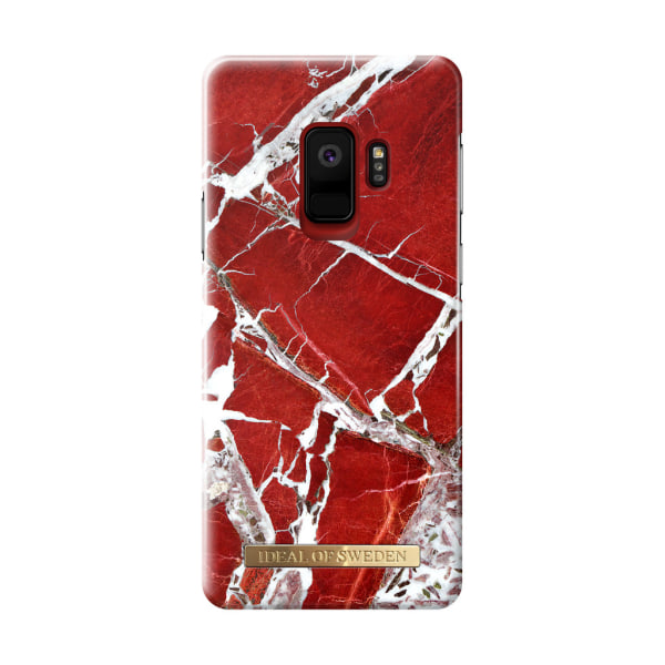 iDeal Of Sweden Samsung Galaxy S9 - PUNAINEN PUNAINEN MARMORI Red