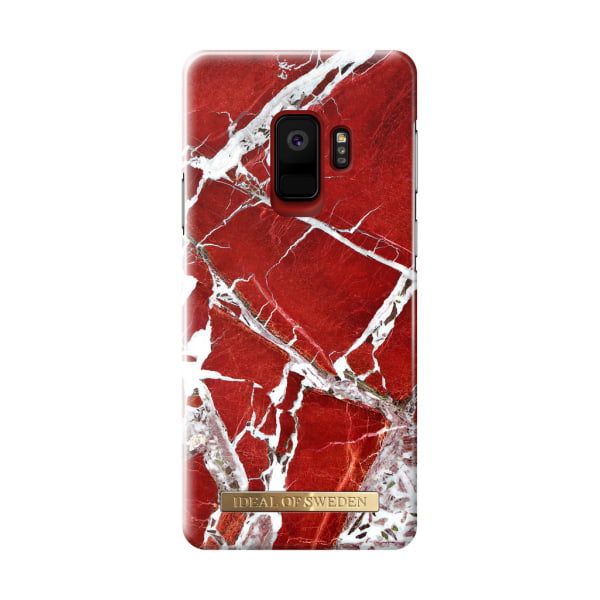 iDeal Of Sweden Samsung Galaxy S9 - SCARLET RED MARBLE Röd