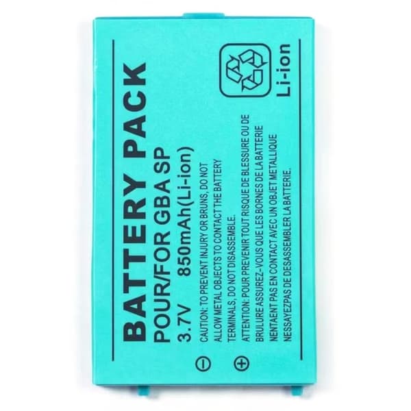 Batteri För Nintendo Game Boy Advance SP 3.7V 850mAh Li-ion Svart