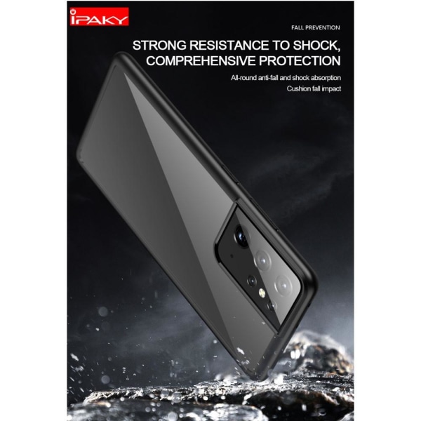 IPAKY Anti-drop Hybrid Shell Cover til Samsung Galaxy S21+ (S21 Plus) Black