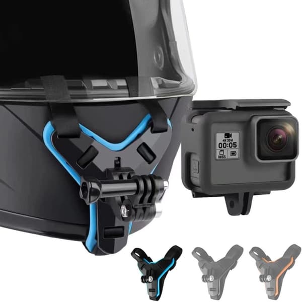 4 - i - 1 motorcykelhjelmholder til GoPro Insta 360 Session Black