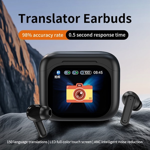 Kääntäjä 150 kielen käännös Smart Voice Bluetooth In Ear -kuulokkeet - Valkoinen White