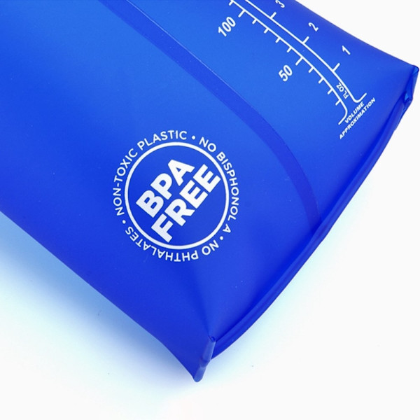 600ML utendørs sport vannflaske sammenleggbar turløping Blue