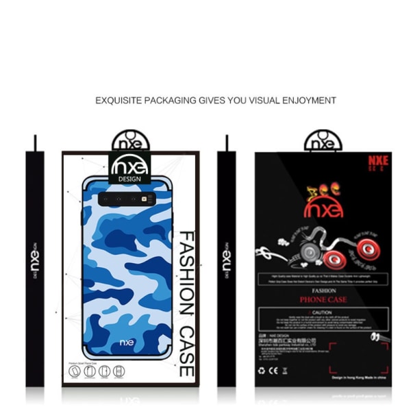 NXE Camouflage Pattern PC TPU case Samsung Galaxy S10:lle Blue