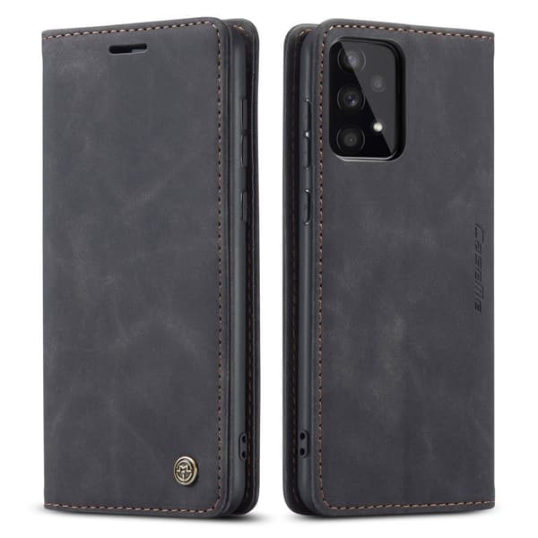 CASEME Retro Lompakkokotelo Samsung Galaxy A33 5G - Musta Black