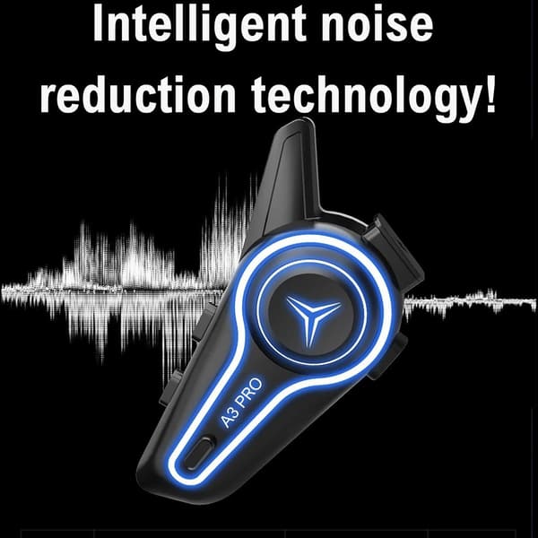 Hjelm Motorsykkel Bluetooth Intercom Headset IP67 Vanntett 1000m Rekkevidde Black