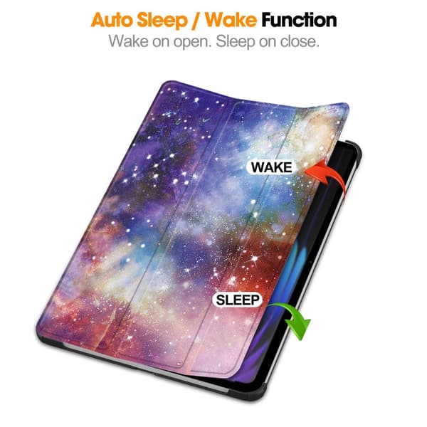 Slim Fit Cover Case til Xiaomi Pad 7 Auto Wake / Sleep - Galaxy Blue