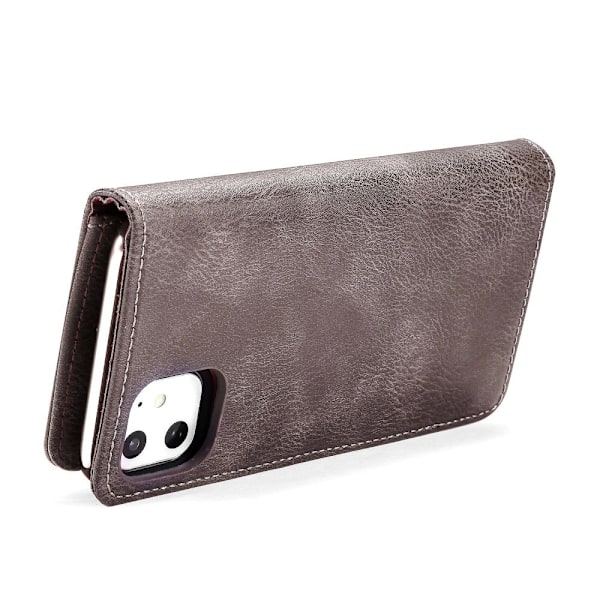 DG.MING iPhone 11 Split Lommebok - deksel i Lær - Kaffe Brown