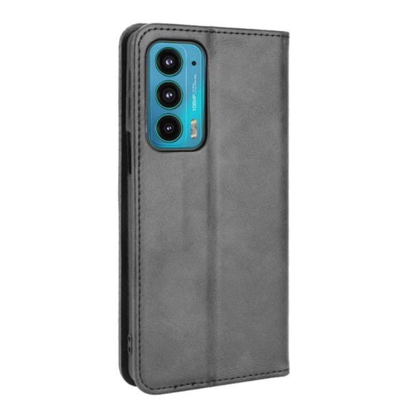 Wallet Stand Flip Telefontaske til Motorola Edge 20 - Sort Black