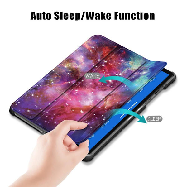 Trifoldet stativetui til Lenovo Tab M10 FHD Plus - Galaxy Multicolor