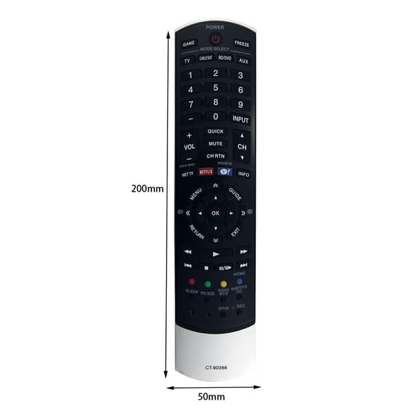 Fjernkontrollerstatning for CT-90366 For Toshiba TV Black
