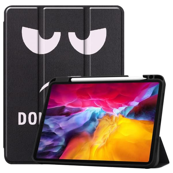For iPad Pro 11 2021 Tri - fold Stand Tablet Suojakuori Kansi - Don't Touch Black