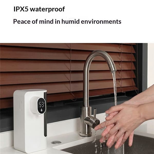 Automatisk tvålpump 500 ml väggmonterad beröringsfri geldispenser IPX5 - vit Vit