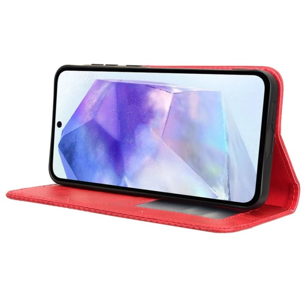 Lompakkoteline Käännettävä puhelinkotelo Samsung Galaxy A35 Red