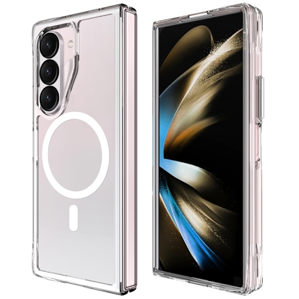 Etui for Samsung Galaxy Z Fold6 5G Kompatibel med MagSafe Gjennomsiktig Telefondeksel Transparent