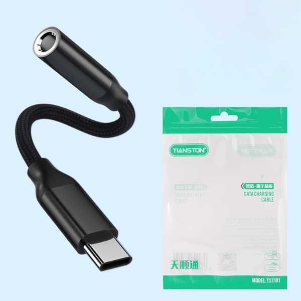 til f.eks. iPhone 15 USB - C han til 3,5 mm hun AUX telefonadapter Black