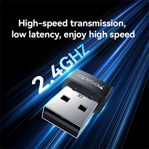 WiFi4-sovitin 150 Mbps:n nopea USB-langaton sovitin sisäänrakennetulla antennilla Black