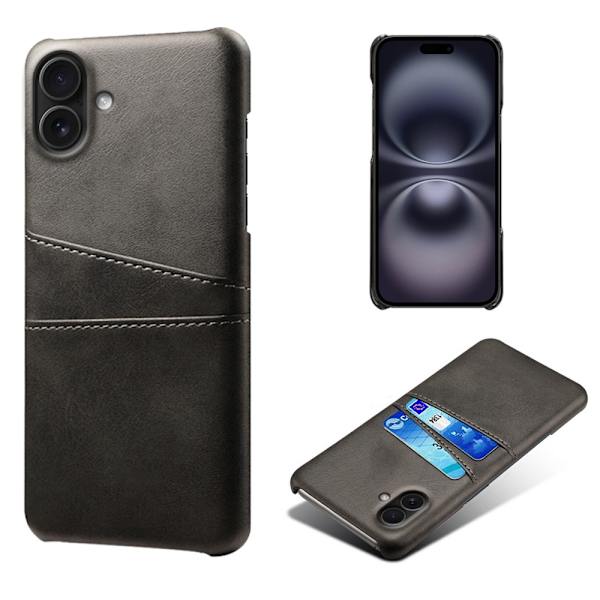 KSQ Kuori korttipaikalla iPhone 17 Musta Black