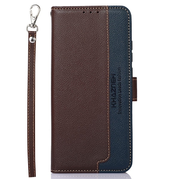 KHAZNEH Til Google Pixel 9A Pung Etui Litchi Struktur Telefoncover Brown