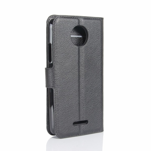 Wallet Stand Case for Motorola Moto C - Black Black