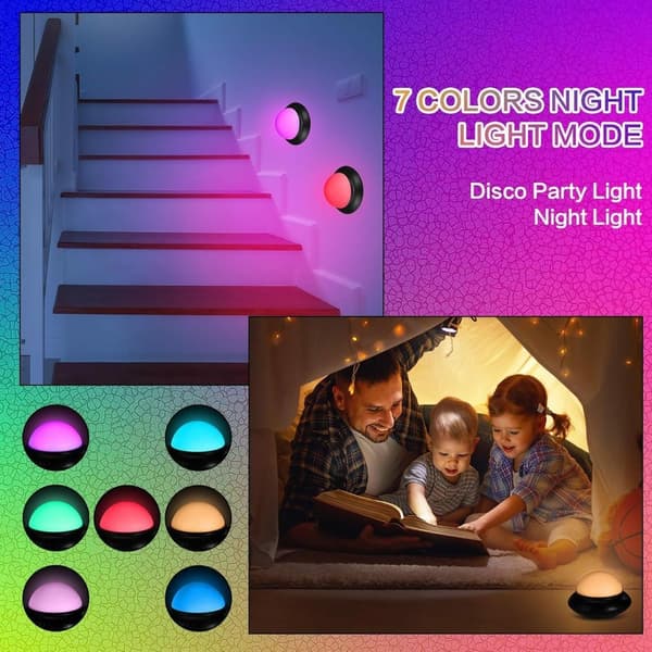 Disco Ball Light scenebelysning RGB Rotating Atmosphere Party Lamp Black