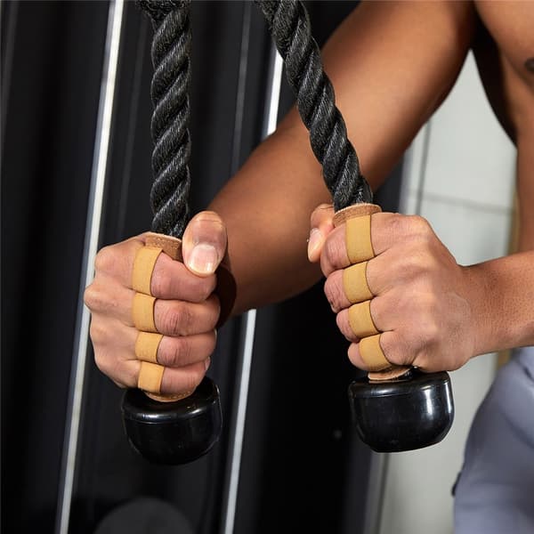 Pull-ups greppkuddarläder handflateskydd fitnesshandskar för tyngdlyftning Svart