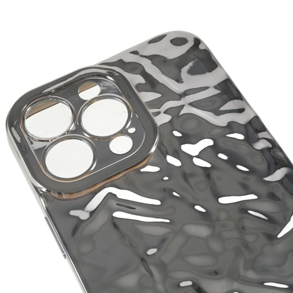 Till iPhone 15 Pro TPU-skal Elektropläterad Rynkad - Silver Silver