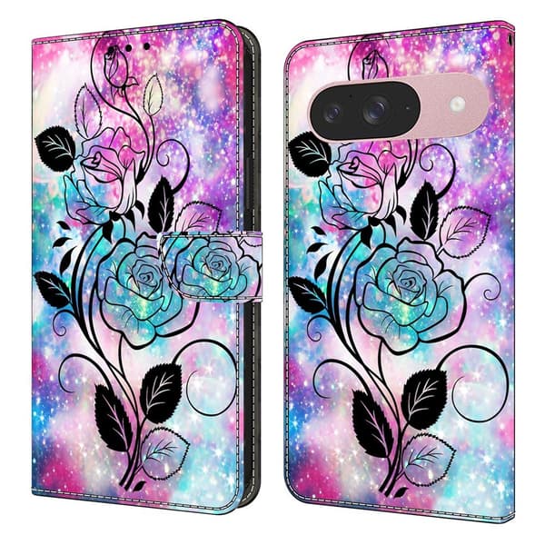 Til Google Pixel 10 Pro / 10 / 9 Pro / 9 Plånboksfodral Mønstertrykt PU-læder Flip Stativ Mobilcover Multicolor