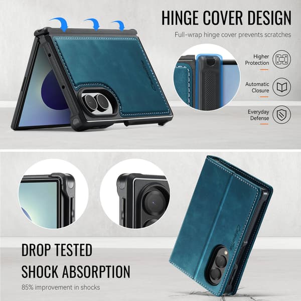 CASEME Magnetisk telefonlommebokdeksel til Samsung Galaxy Z Fold8 Green