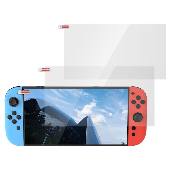 Dobe 2 styck Härdat Glas Skärmskydd Kompatibel med Nintendo Switch 2 Transparent