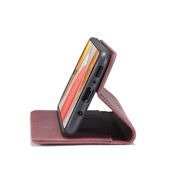 CASEME Retro tegnebog taske til Samsung Galaxy S21+ (Plus) Vinrød Wine red