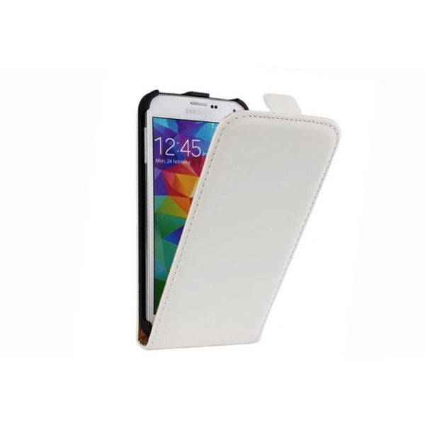 Luksus Samsung Galaxy S5 Flip lædertaske White