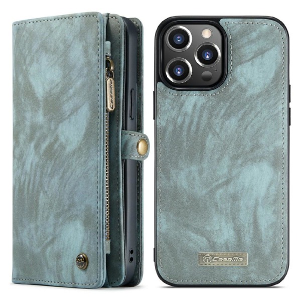 CASEME iPhone 13 Pro 2-in-1 Wallet Phone Shell - Blue Blue