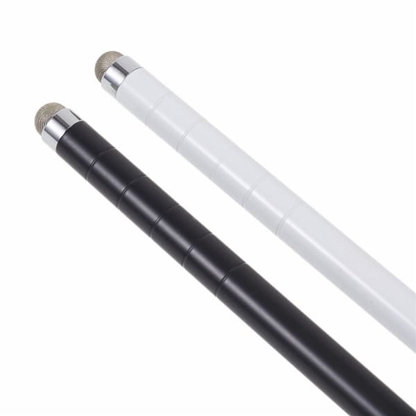 Stylus touchpenna Dubbla spetsar infällbar passiv styluspenna skrivning teckning Vit