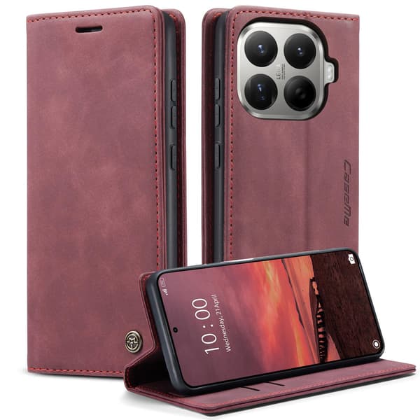 CASEME Til Xiaomi 17T Lommebokdeksel Red