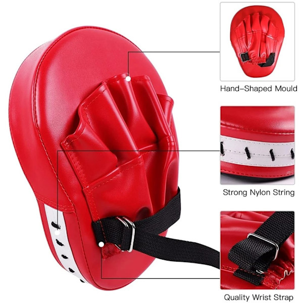 WOSWEIR 2 stk Boksning Karate Taekwondo Muay Thai Mitsar udstyr Mitsar Pads Red
