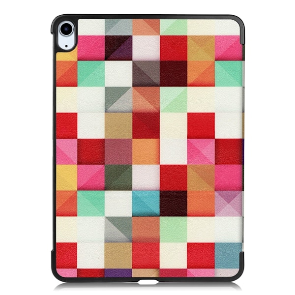 Til iPad Air 11 (2024) Etui Tre-fold Stativ Tablet Cover - Triangle Grid Multicolor