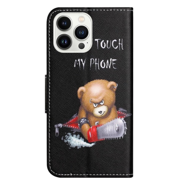 IPhone 15 Pro Max Lompakkotelineen kotelo Puhelimen kansi - Karhu Black